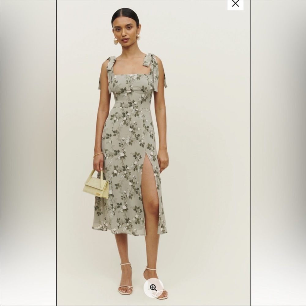 REFORMATION Twilight Dress in Verde